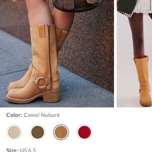 Free People Camel Heeled Boots